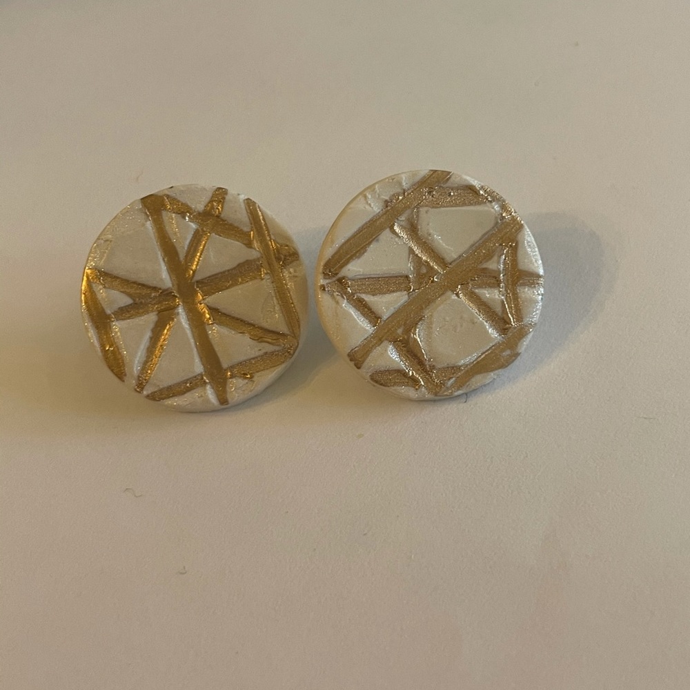 Polymer clay studs